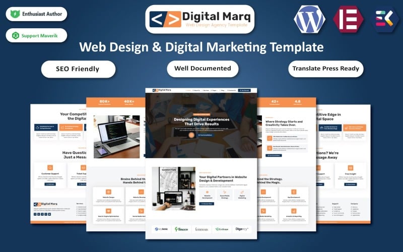 digital marq web design amp digital marketing agency elementor template original