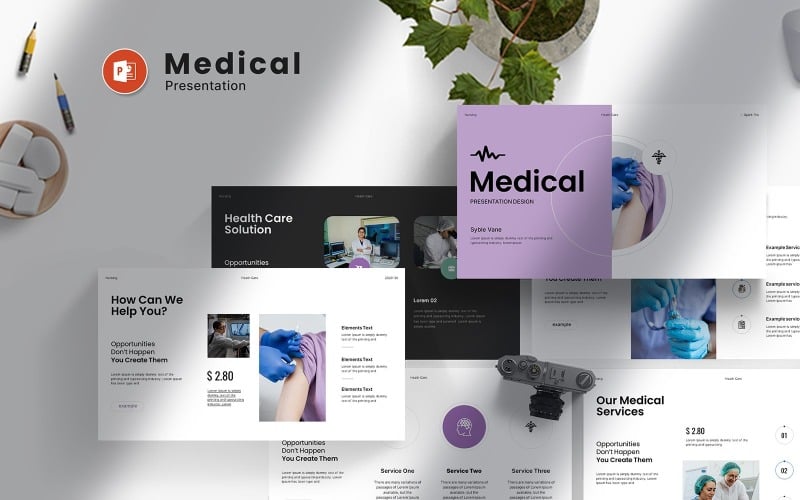 digital medical powerpoint presentation template original
