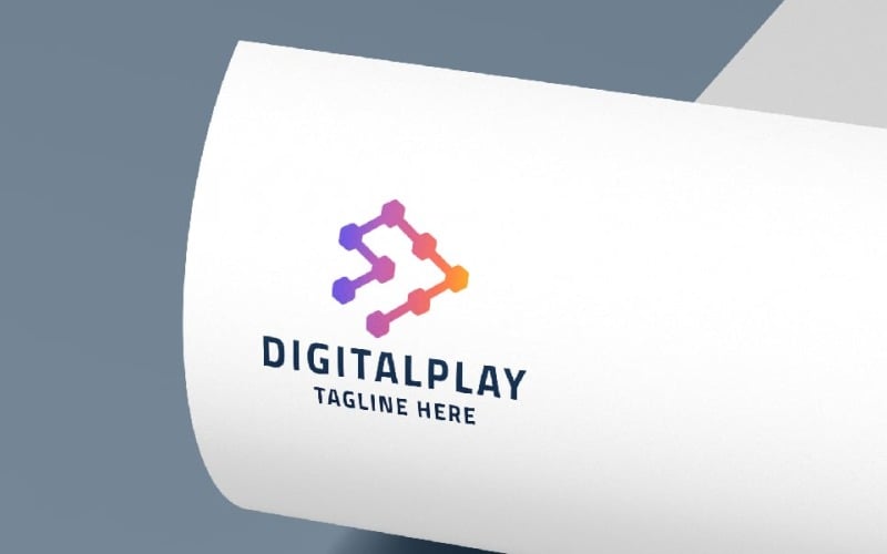 digital play pro logo template original