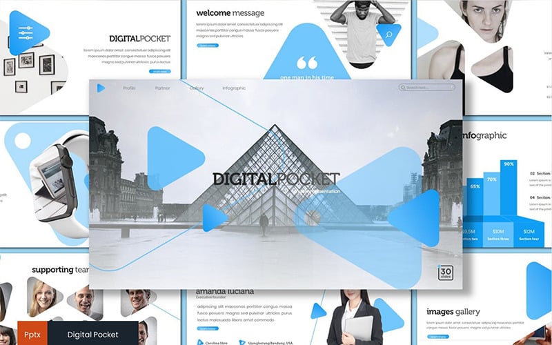 digital pocket powerpoint template original