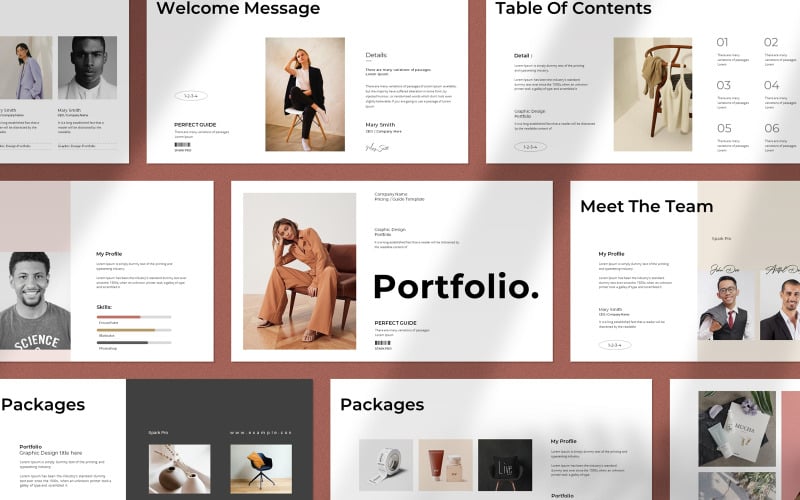 digital portfolio presentation template original