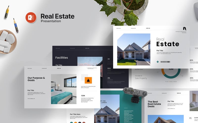 digital real estate powerpoint presentation template original