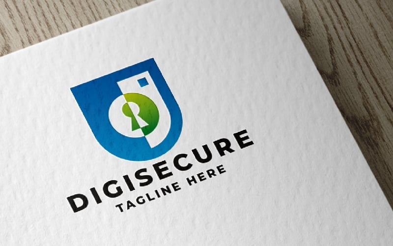 digital secure pro logo template original