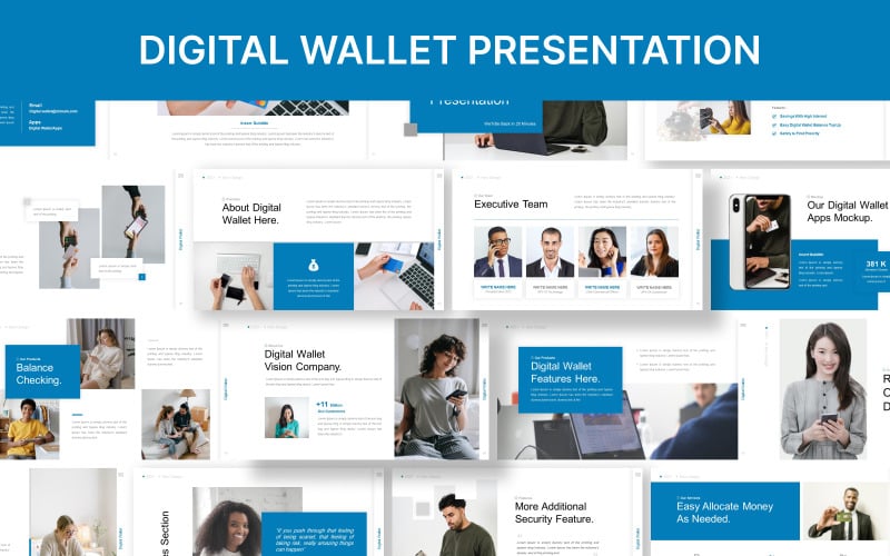 digital wallet powerpoint presentation template original