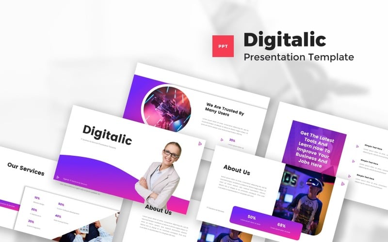 digitalic it solutions amp services powerpoint template original