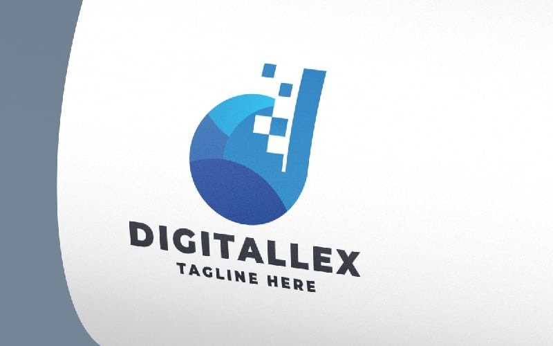 digitallex letter d pro logo template original
