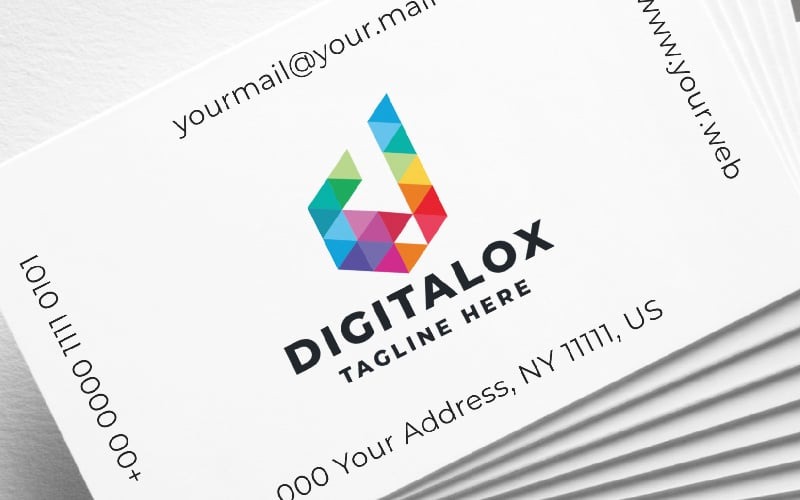 digitalox letter d pro logo template original