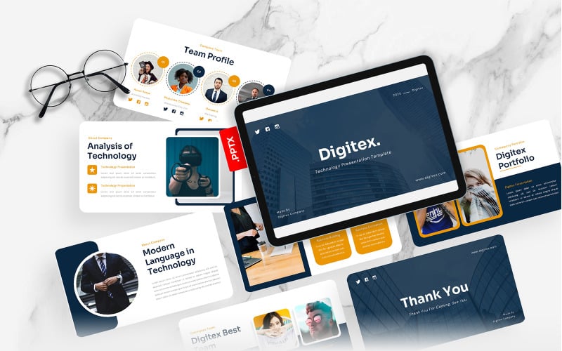digitex technology powerpoint template original