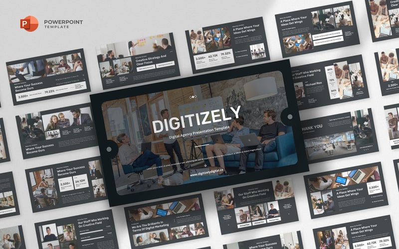 digitizely digital agency powerpoint template original