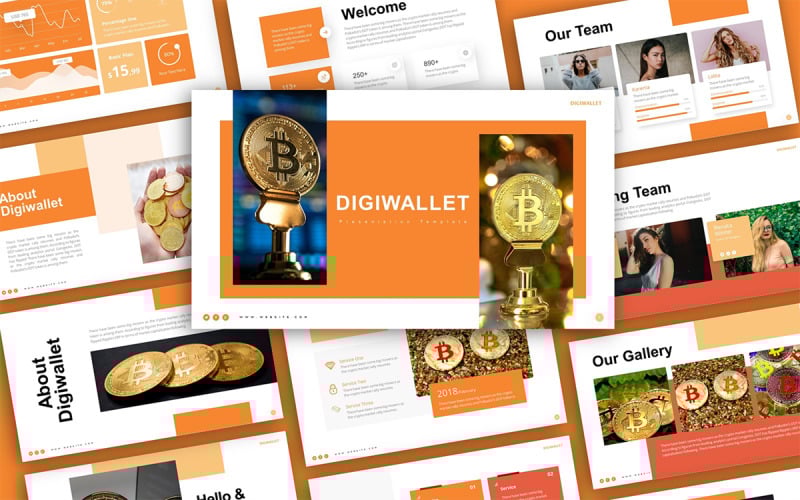 digiwallet cryptocurrency presentation powerpoint template original