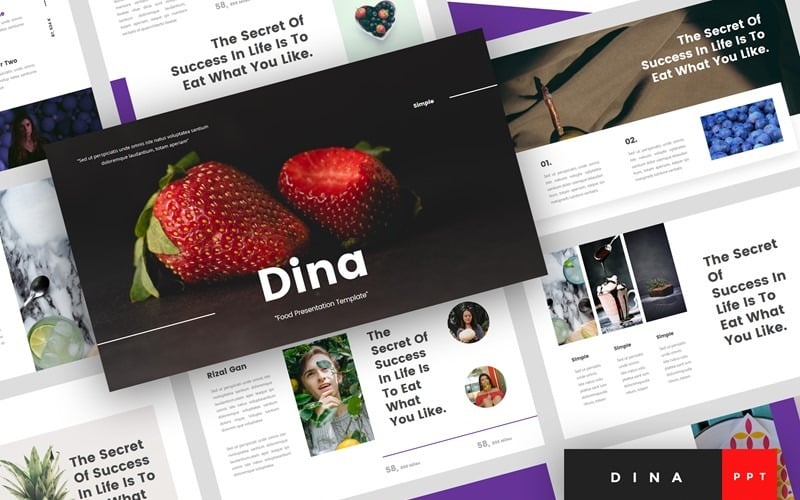 dina food powerpoint template original