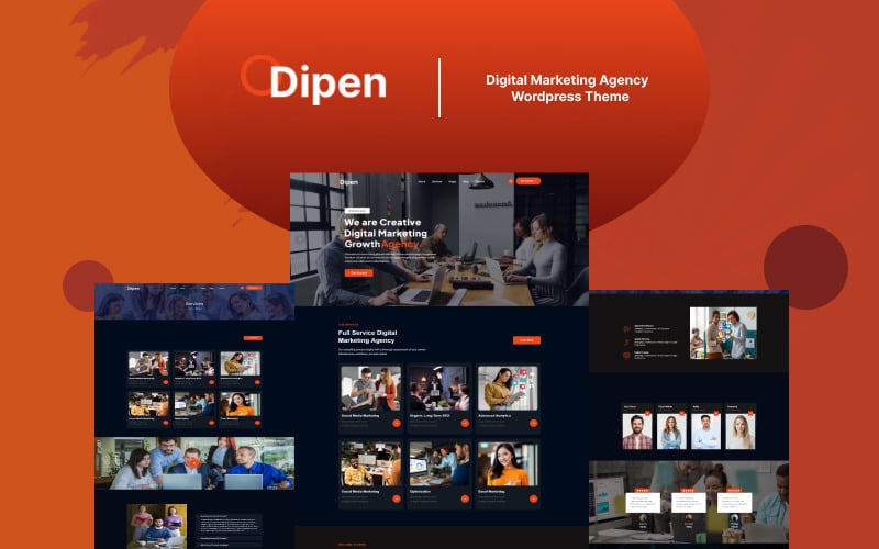 dipen digital marketing agency wordpress theme original