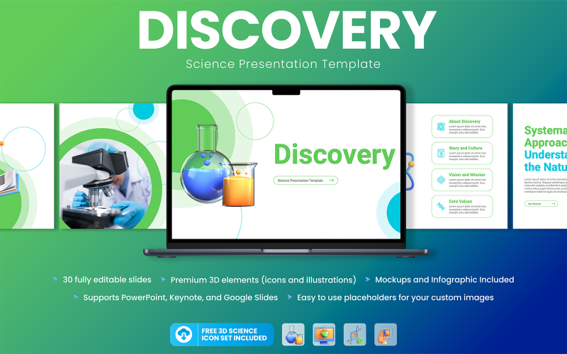 discovery science presentation powerpoint template original