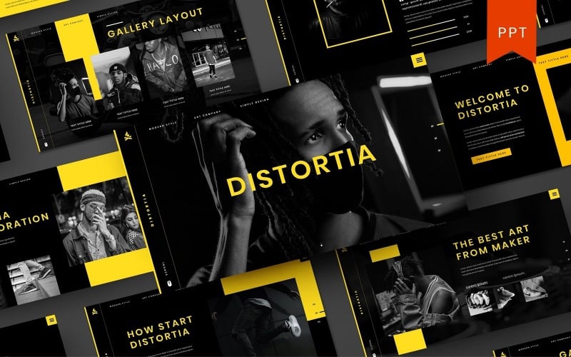 distortia powerpoint template original