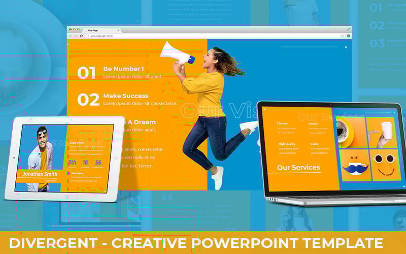 divergent creative powerpoint template original