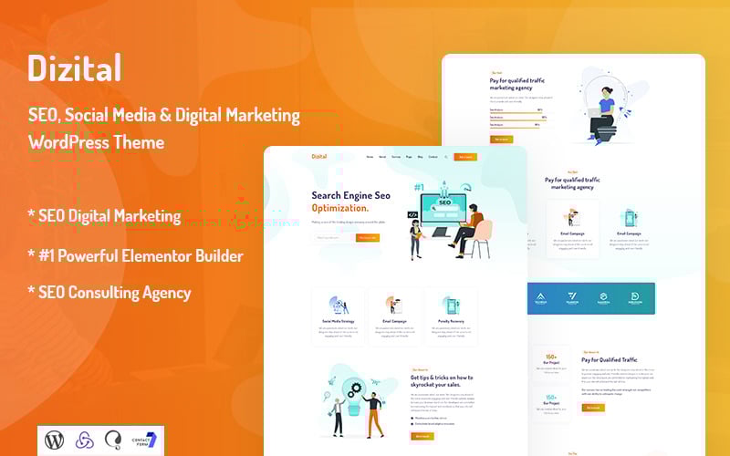 dizital seo social media amp digital marketing wordpress theme original