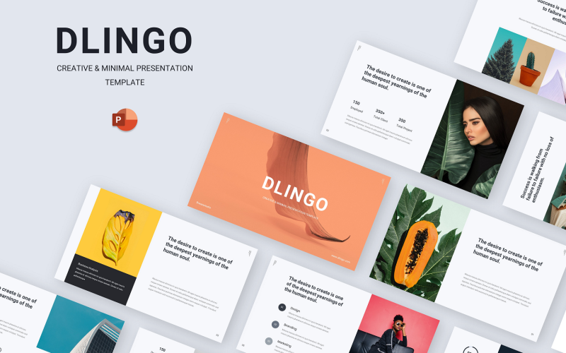 dlingo creative amp minimal powerpoint template original