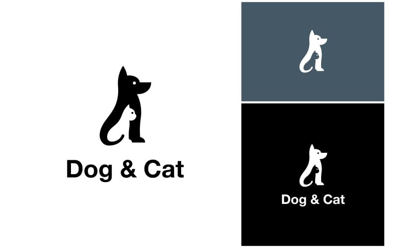 dog cat pet paw illustration logo original