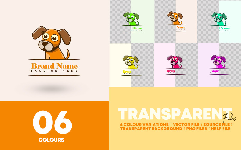 dog logo design template adobe illustrator original