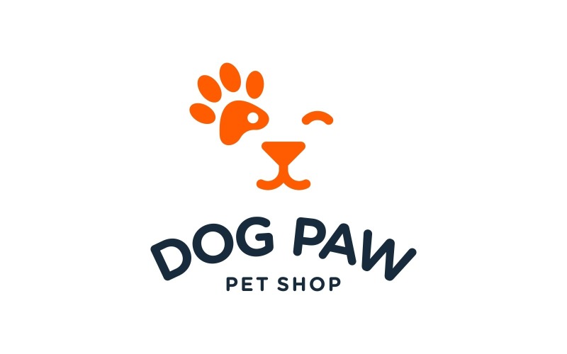 dog puppy pet paw animal logo original