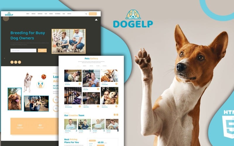 dogelp animal dog shelter landing page website template original
