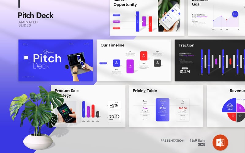 dogital business pitch deck presentation template original