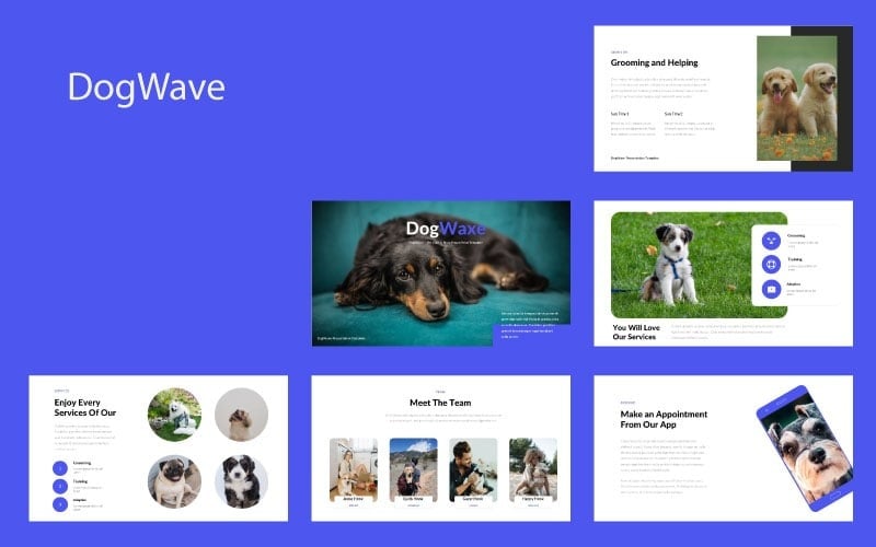 dogwave pet care amp pet shop powerpoint template original