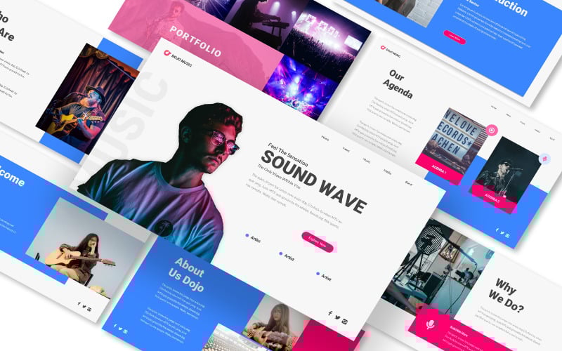 dojo music presentation powerpoint template original