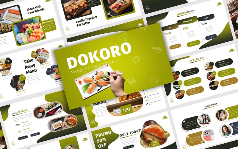 dokoro food powerpoint template original