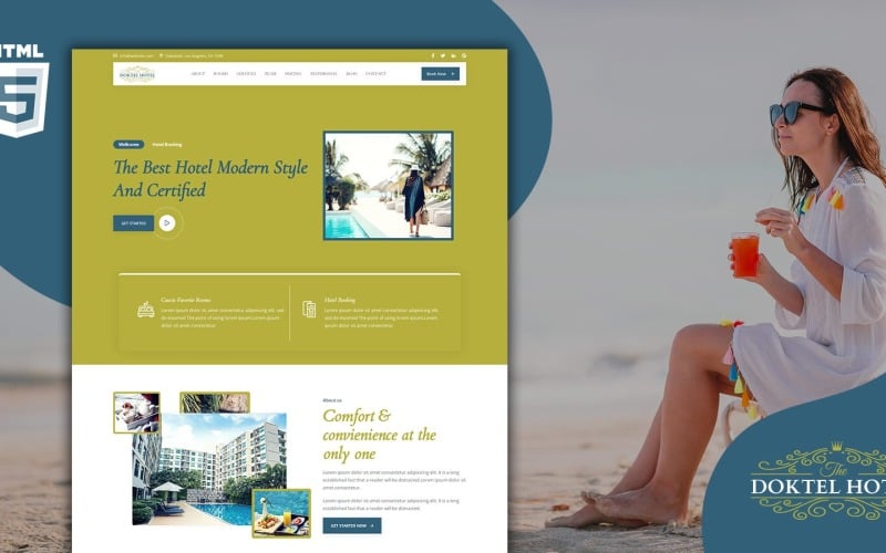 doktel hotel and house rental landing page template original