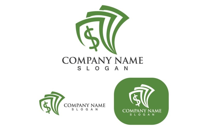 dollar logo money icon template vector v original