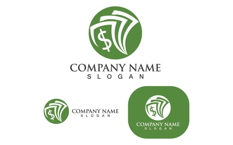 dollar logo money icon template vector v original