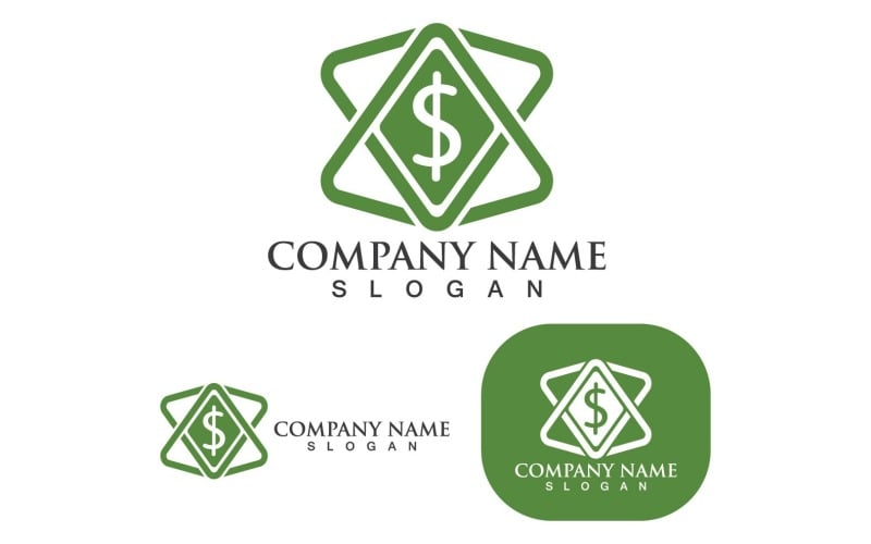 dollar logo money icon template vector v original