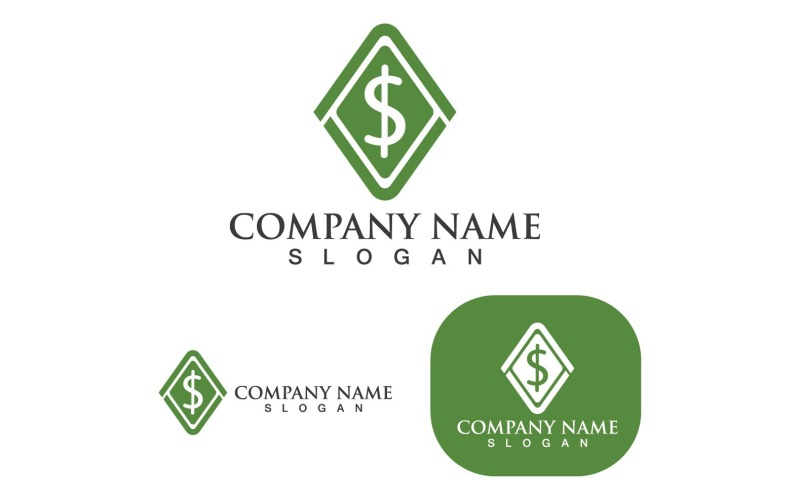 dollar logo money icon template vector v original