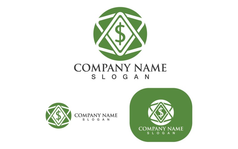 dollar logo money icon template vector v original