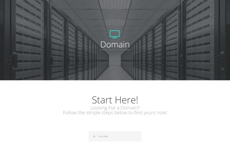 domain registrar responsive landing page template original