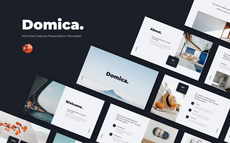 domica minimal pitch deck powerpoint template original