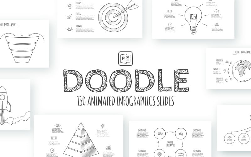 doodle animated infographics powerpoint template original