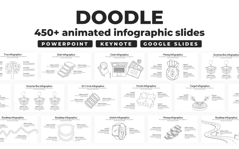 doodle powerpoint infographics template original