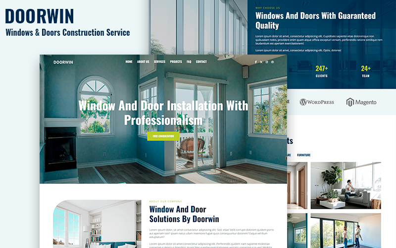 doorwin windows amp doors construction service html landing page original