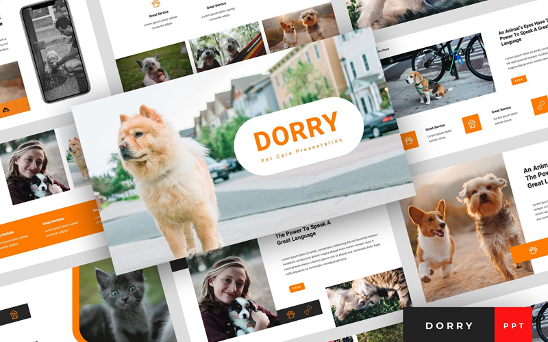 dorry pet care presentation powerpoint template original