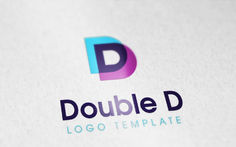 double d logo editable template original