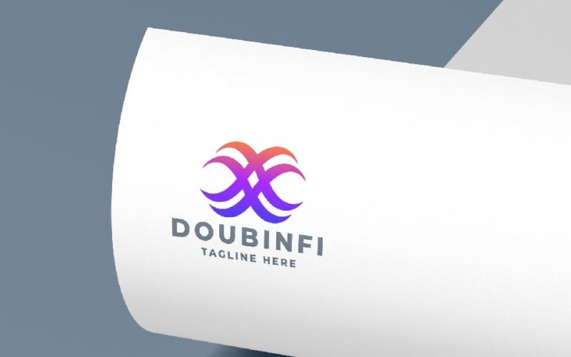double infinity pro logo template original