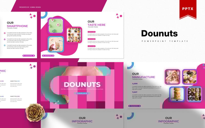 dounuts powerpoint template original