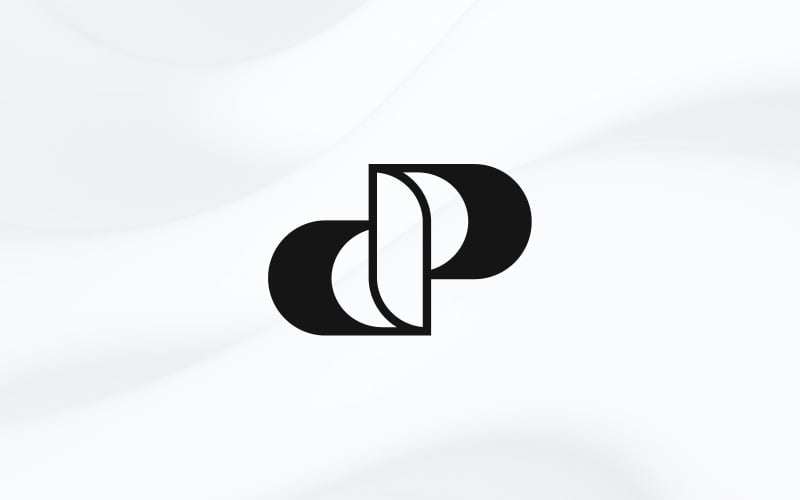 dp or pd letter mark logo design template original