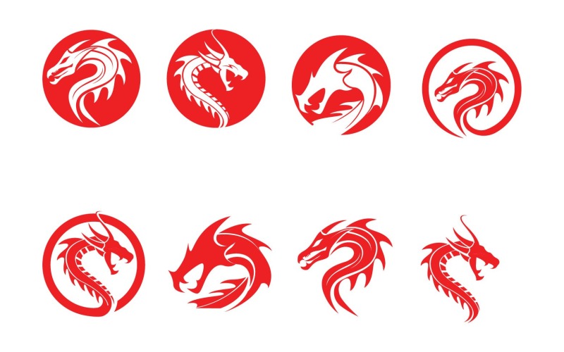 dragon vector icon illustration design logo template original