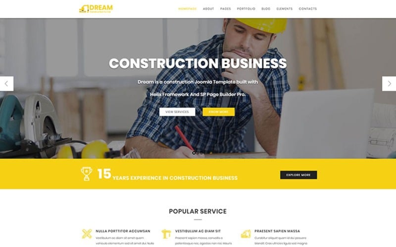dream construction joomla and joomla template original