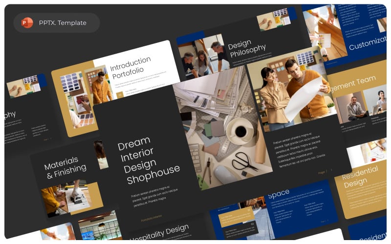 dream interior design presentation template original