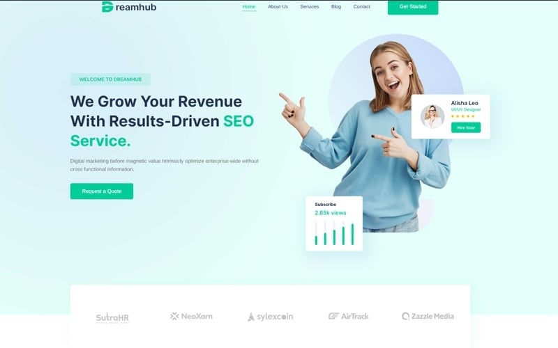 dreamhub seo agency wordpress theme original