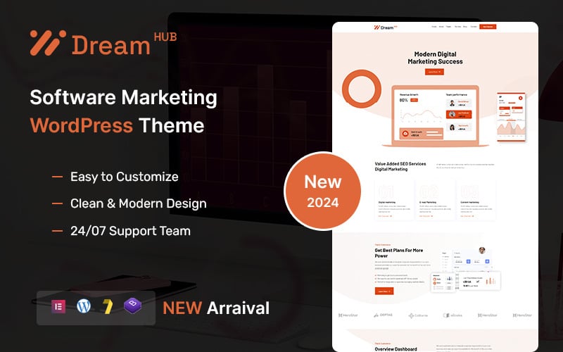 dreamhub software marketing wordpress theme original